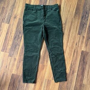 LOFT Olive Corduroy Trousers